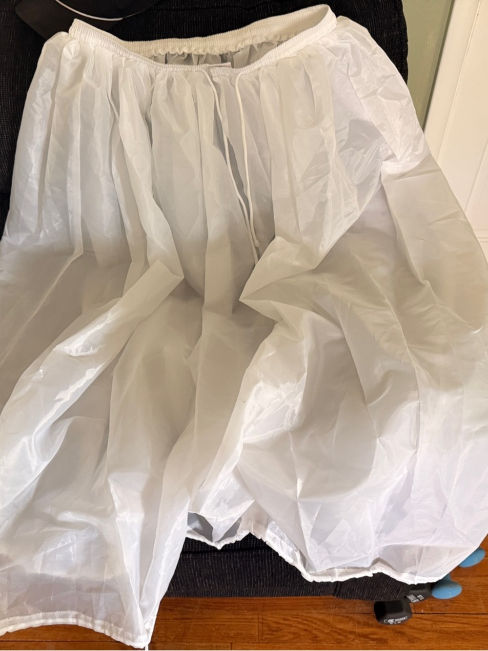 Wedding White Full Petticoat Skirt, helpful for bathroom
